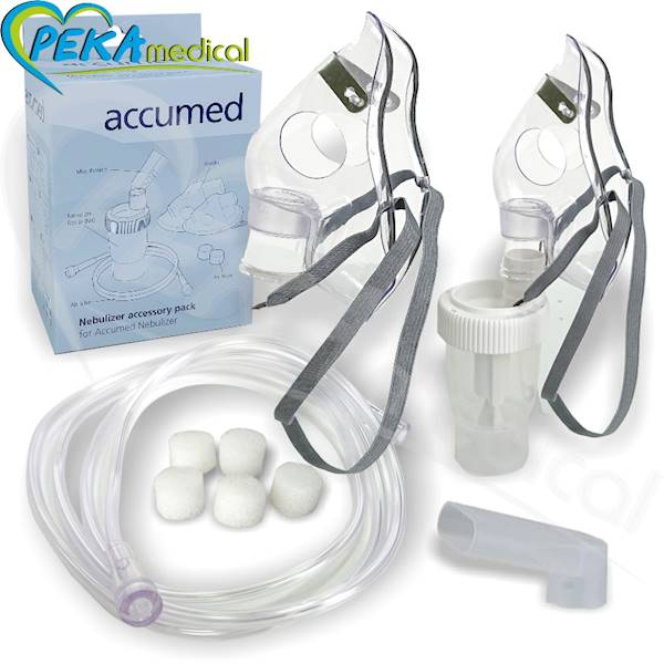 Accumed N4 NF100 Zestaw do nebulizacji inhalacji Nebulizator ustnik maski przewód filtry