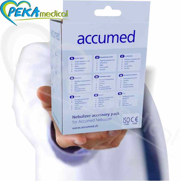 Accumed N4 NF100 Zestaw do nebulizacji inhalacji Nebulizator ustnik maski przewód filtry