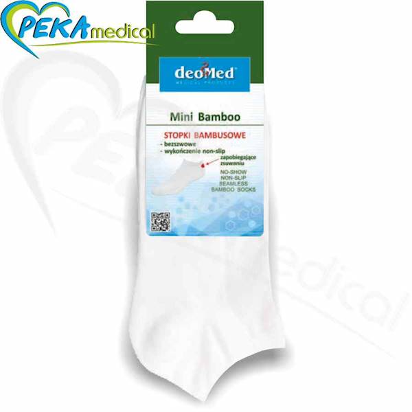 DeoMed Mini Bamboo biały 39-42 Stopki bambusowe zdrowotne bezszwowe antyzapachowe oddychające