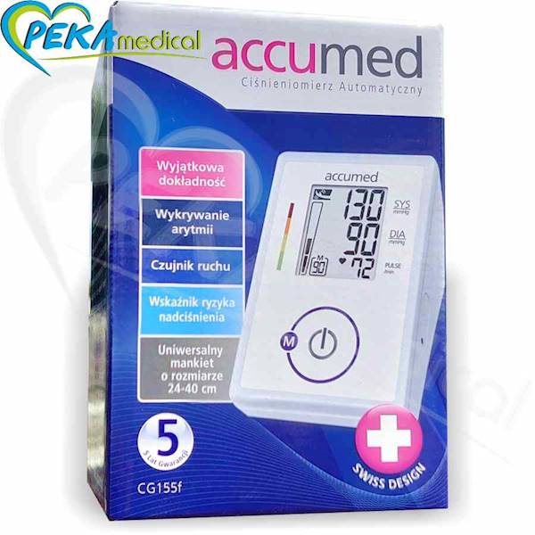 Accumed CG155f Ciśnieniomierz automatyczny naramienny arytmia