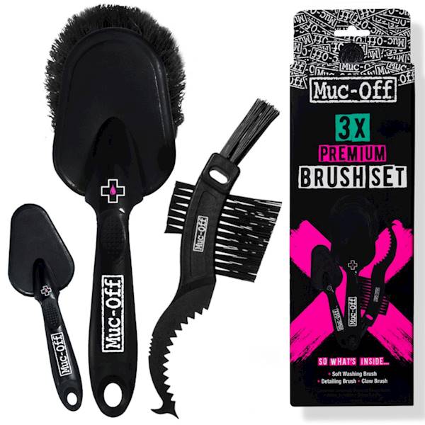 Muc-Off 220 Zestaw 3 szczotek do mycia motocykla