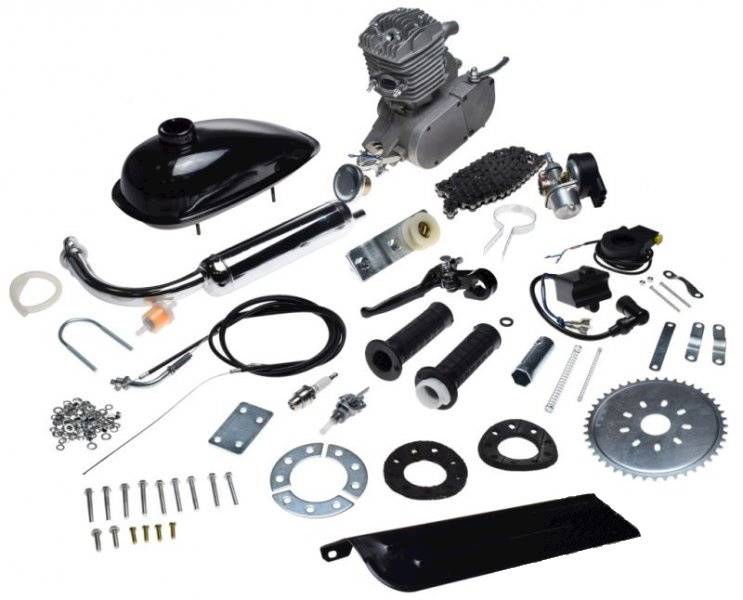 Silnik Spalinowy Do Roweru 80Cc 2T Zestaw Kpl