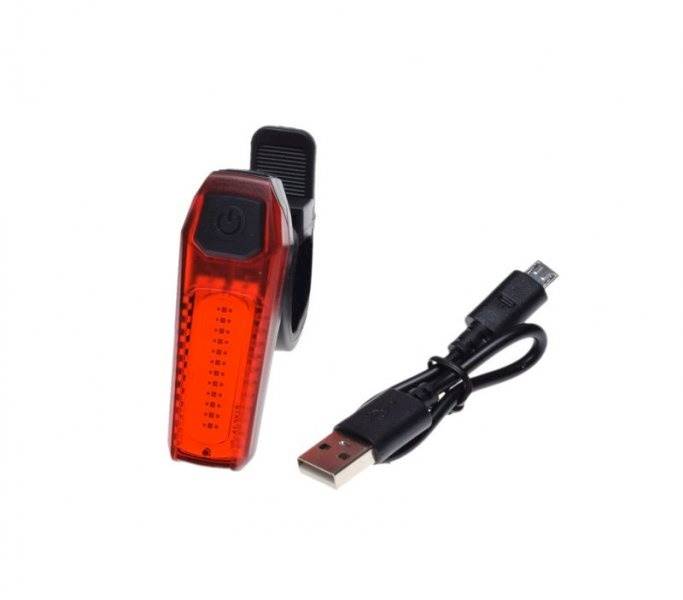 Lampka rowerowa tył LED COB USB 90 lm