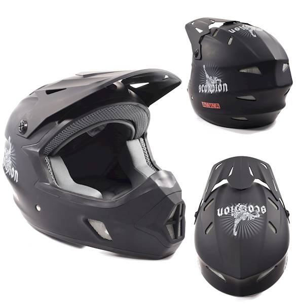 Kask rowerowy Awina BMX czarny mat na rower