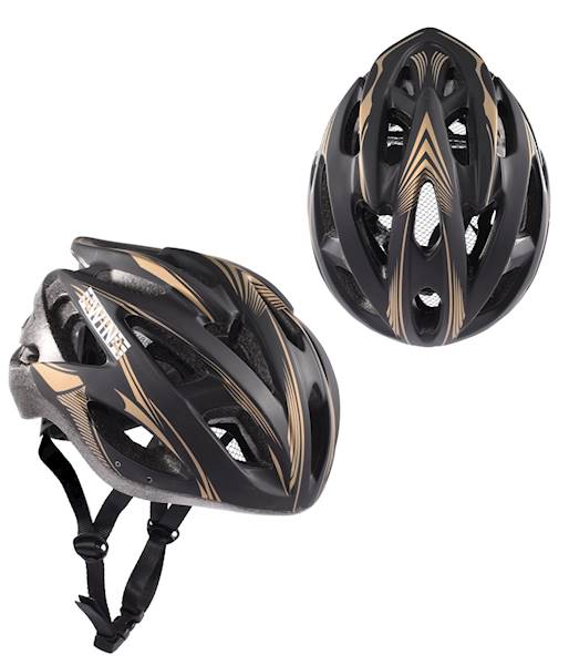 Kask rowerowy Awina MTB czarno/złoty na rower