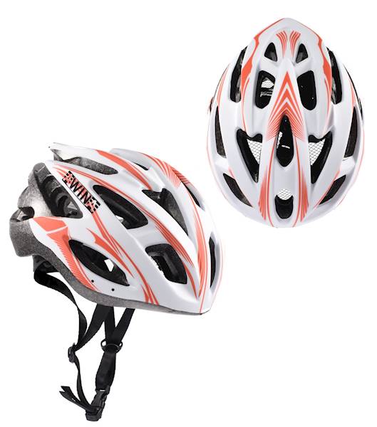 Kask rowerowy Awina MTB biało/czerwony na rower
