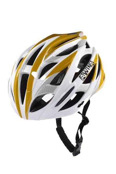 Kask rowerowy Awina MTB M żółto/biały na rower