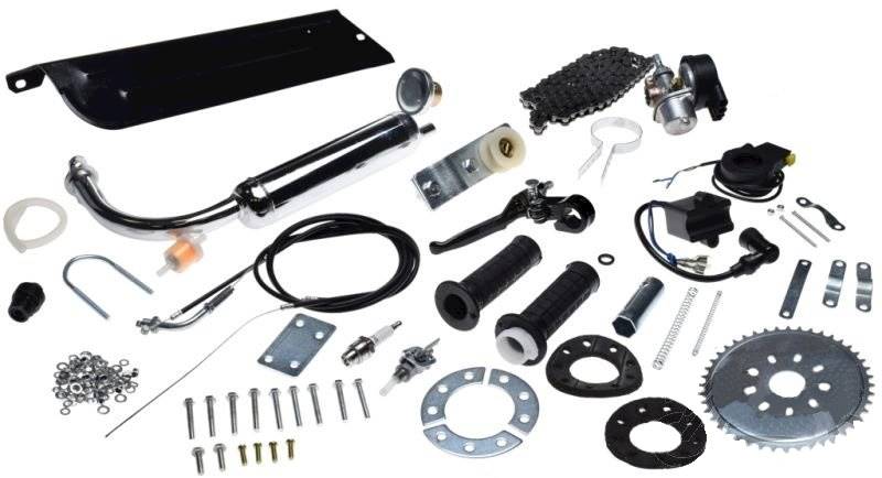 Silnik Spalinowy Do Roweru 50Cc 2T Zestaw Kpl