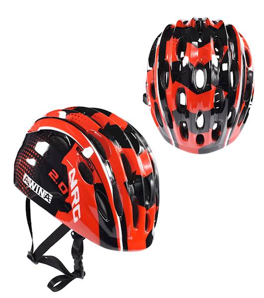 Kask rowerowy Awina dziecięcy czerwony na rower