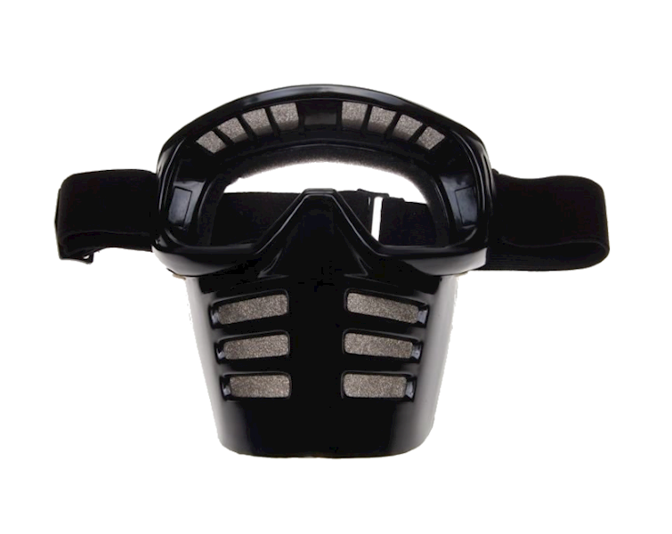 GOGLE ENDURO Z MASKĄ CZARNE