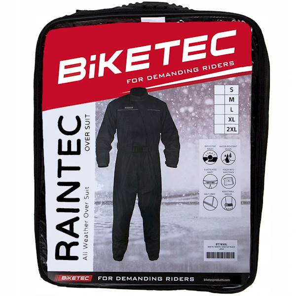 Kombinezon przeciwdeszczowy na motor czarny 2XL