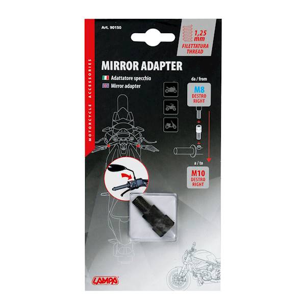 Adapter lusterka gwint prawy 8 mm na prawy 10 mm  
