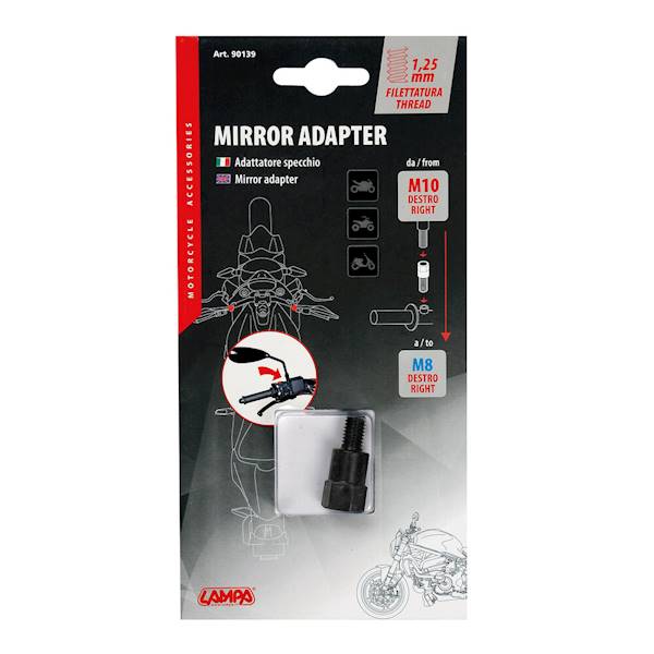 Adapter lusterka gwint prawy 10 mm na prawy 8 mm  