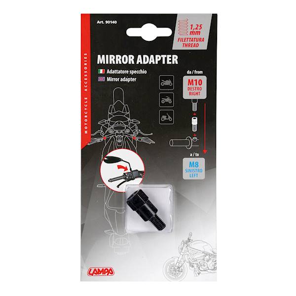 Adapter lusterka gwint prawy 10 mm na lewy 8 mm