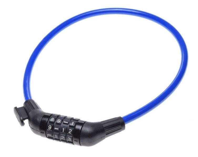 Zabezpieczenie Rowerowe Linka Szyfr 10X650 Niebies