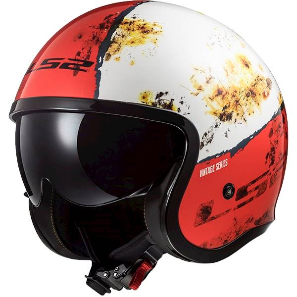 Kask LS2 OF599 Spitfire Rust White Red XXL