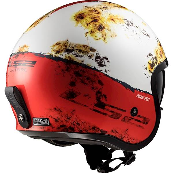 Kask LS2 OF599 Spitfire Rust White Red XXL