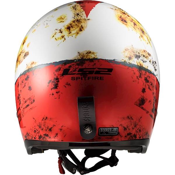 Kask LS2 OF599 Spitfire Rust White Red XXL