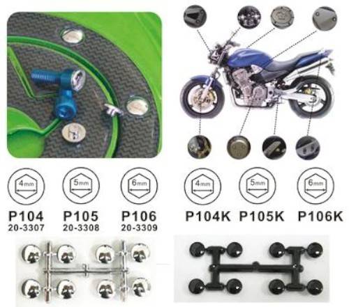 Zaślepki maskownice do śrub imbusowych 4mm KEITI