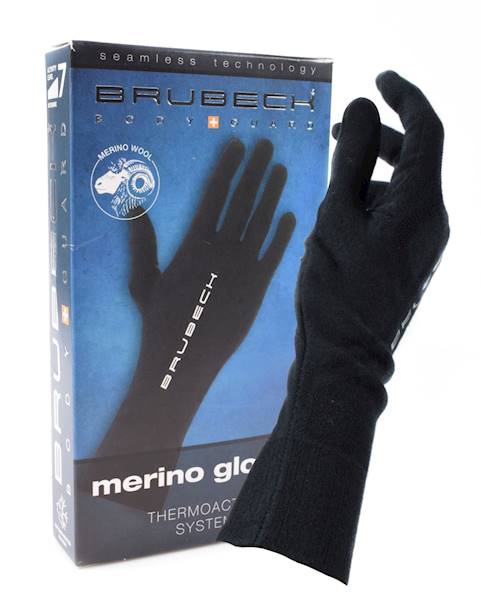 Brubeck rękawiczki merino czarny L/XL