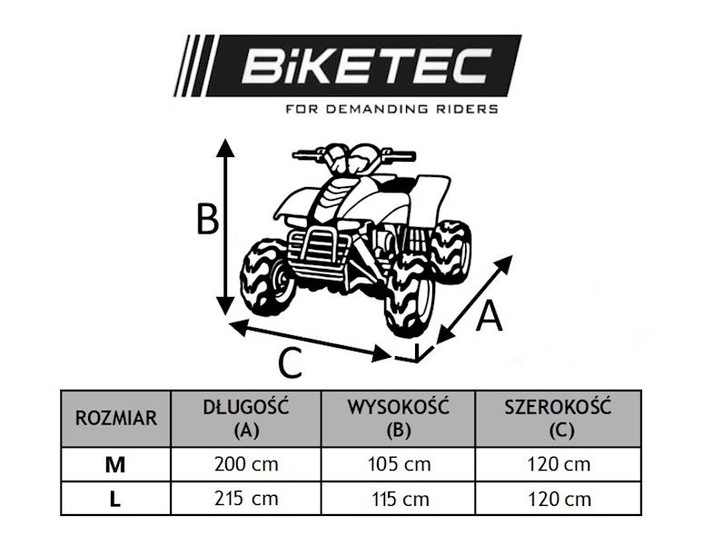 Pokrowiec plandeka na Quada ATV aquatec roz M