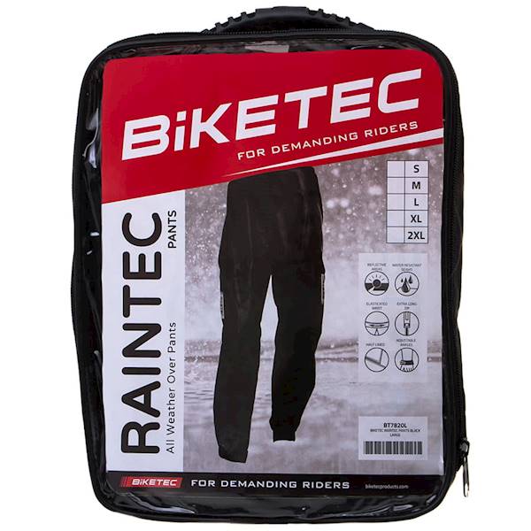 Spodnie przeciwdeszczowe na motor czarne roz 2XL