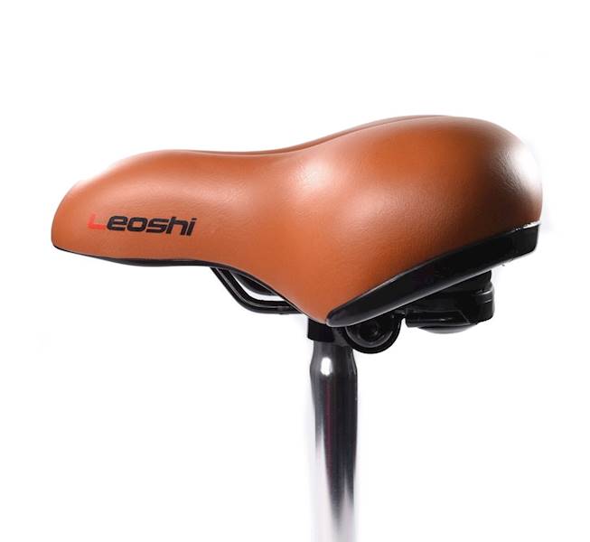 Siodełko rowerowe brązowe elastomer