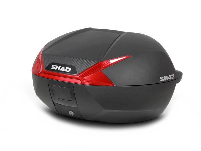 Kufer motocyklowy SHAD SH47 47 L Czerwone Wstawki
