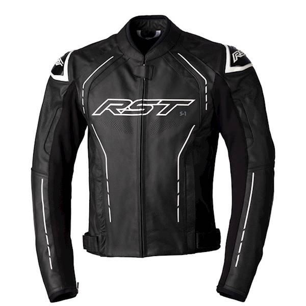Kurtka Skórzana RST S1 Black/Black/White