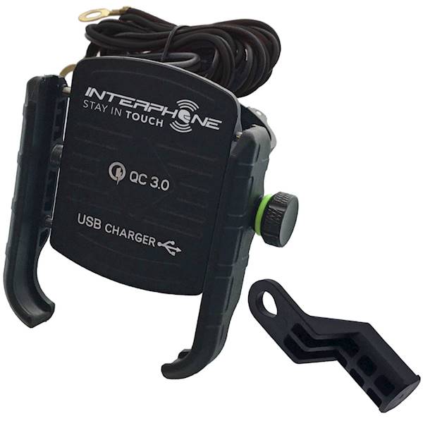 INTERPHONE Uchwyt na telefon Crab z ładowarką USB