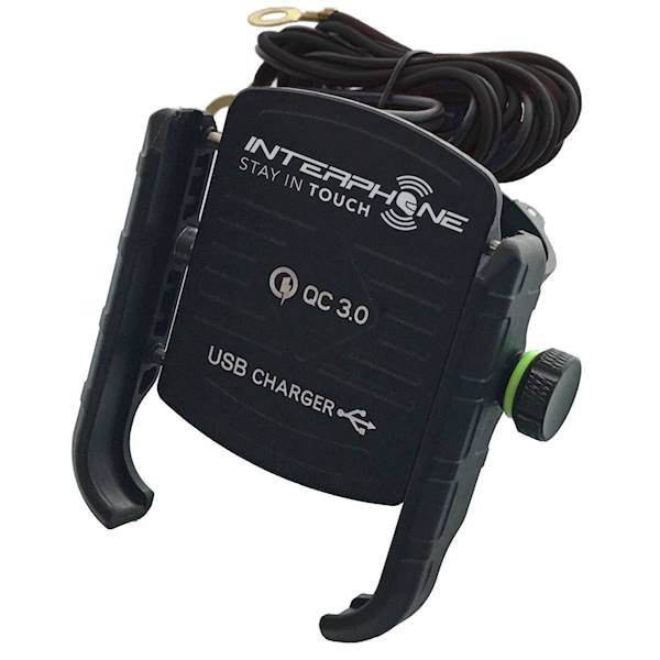 INTERPHONE Uchwyt na telefon Crab z ładowarką USB