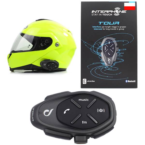 Interkom motocyklowy INTERPHONE Tour na 1 kask