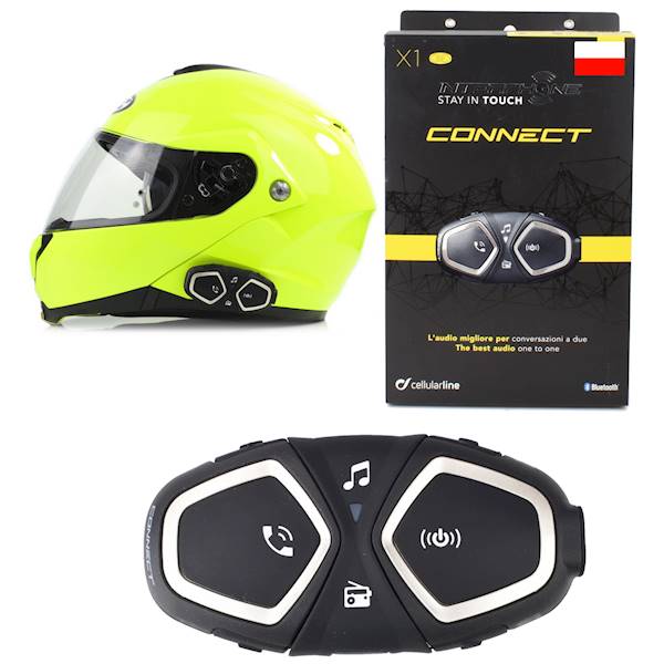 Interkom motocyklowy INTERPHONE Connect na 1 kask