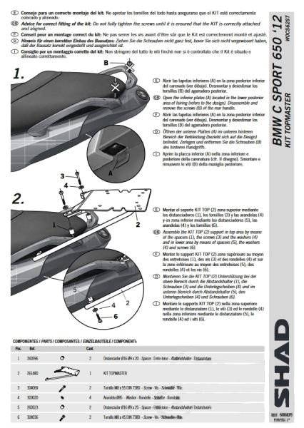 Stelaż kufra centralnego SHAD do BMW C600 SPORT