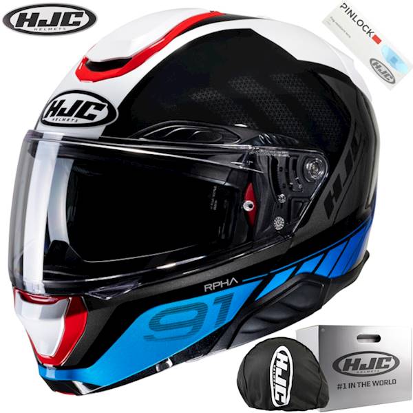 Kask Motocyklowy HJC Rpha91 Rafino White/Blue/Red