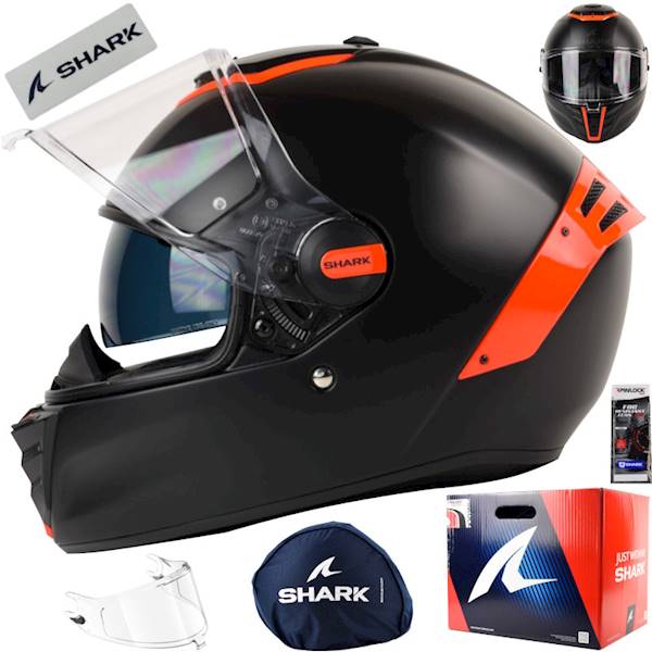 Kask Shark Spartan Rs Blank Sp Mat Czarny/Czerwony