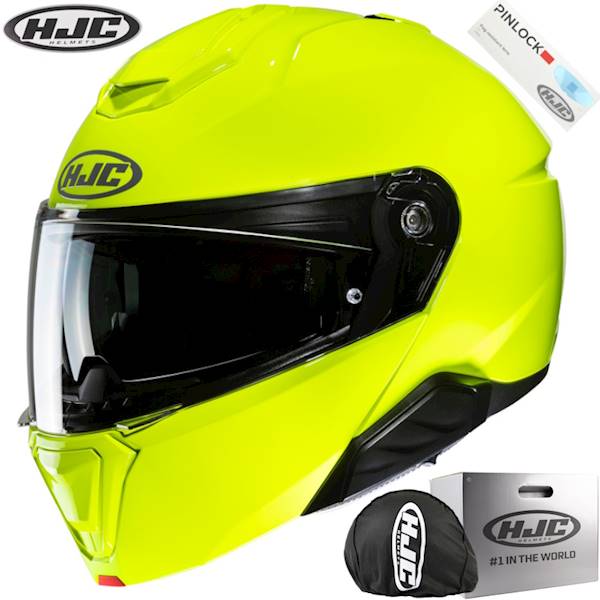 Kask HJC I91 Solid Fluorescent Green XL