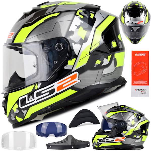 Kask LS2 FF800 Storm II Cyborg H-V Yel Grey