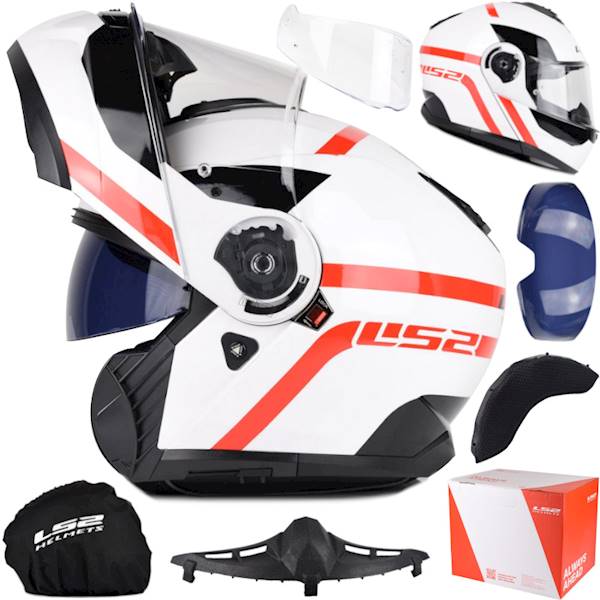 Kask LS2 FF908 Strobe II Autox White Red XL