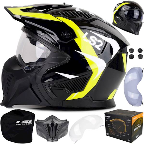 Kask LS2 OF606 Drifter Triality H-V Yellow XL