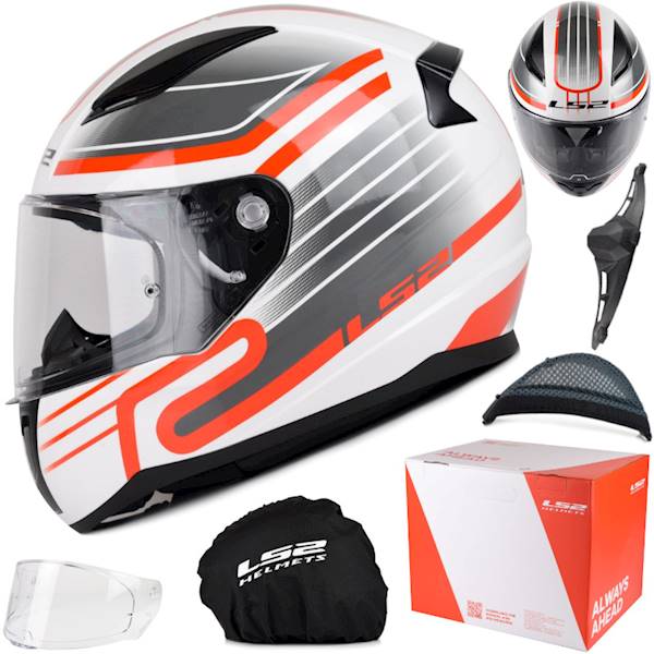 Kask LS2 FF353 Rapid II Circuit White Red