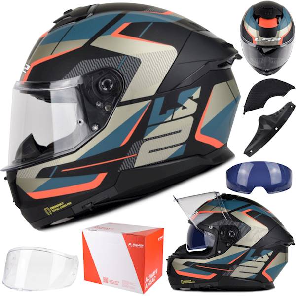 Kask LS2 FF808 Stream II Road M.Black Blue L