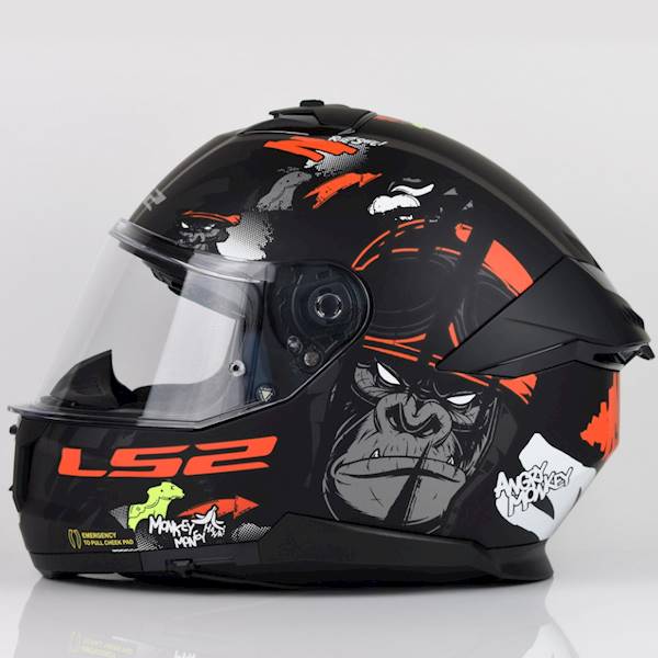 Kask LS2 FF808 Stream II Angry Monkey B.Red 3XL