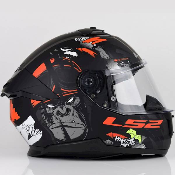 Kask LS2 FF808 Stream II Angry Monkey B.Red 3XL