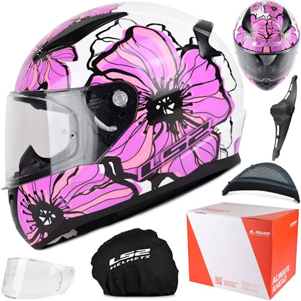 Kask LS2 FF353 Rapid II Poppies Pink L