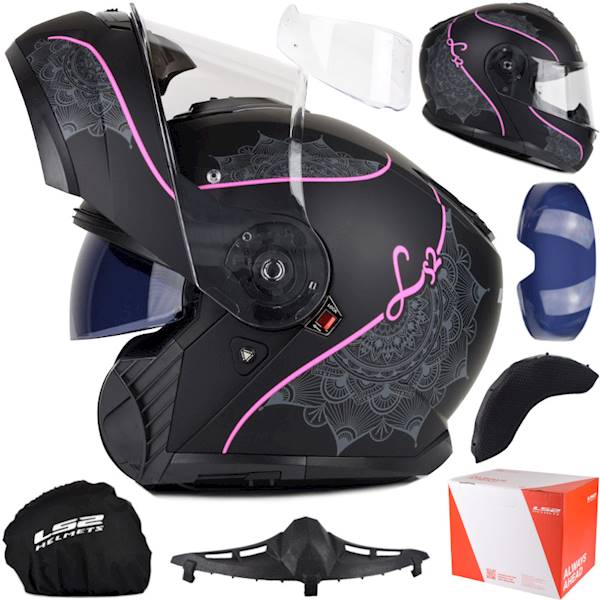 Kask LS2 FF908 Strobe II Lux M.Black Pink L