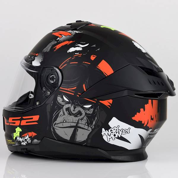 Kask LS2 FF808 Stream II Angry Monkey B.Red M