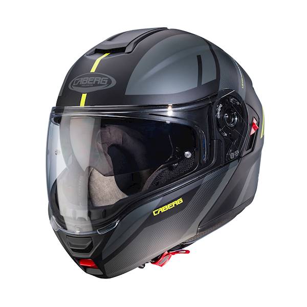 Kask Caberg Levo X Manta czarn mat/szary/żółty S