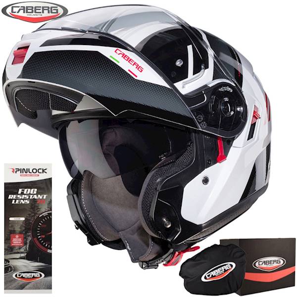 Kask Caberg Levo X Manta bia/szar/czarn/czerwo XS
