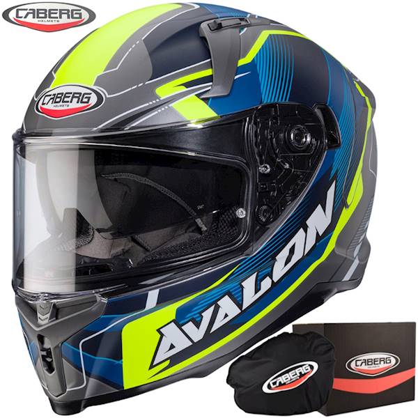 Kask Caberg Avalon X Optic szary mat/nieb/żółt M